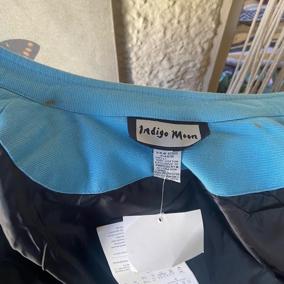 Vintage Indigo Moon Embroidered Jacket - Picture 6 of 7